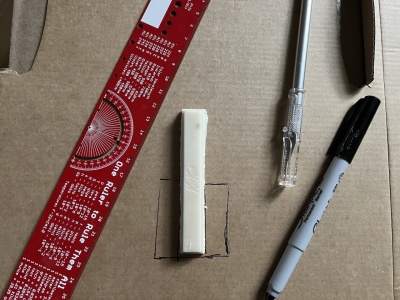 Cutting up cardboard