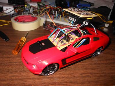 R/C car transformed into an IR car