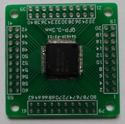 MSP430F5529 SMD soldering attempt