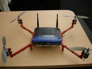 Linksys WRT54G quadcopter