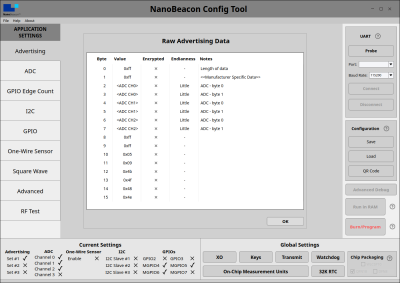 NanoBeacon Data Setup