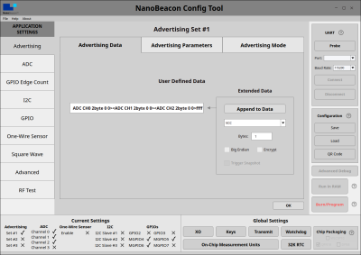 NanoBeacon Data Setup