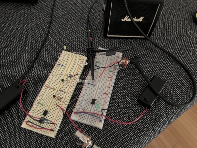 Phototransistor guitar preamp