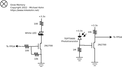 Glow in the dark stick schematic