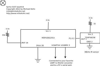 IR Joystick schematic