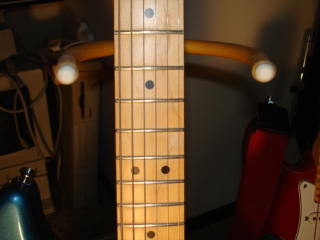 Fretboard close-up